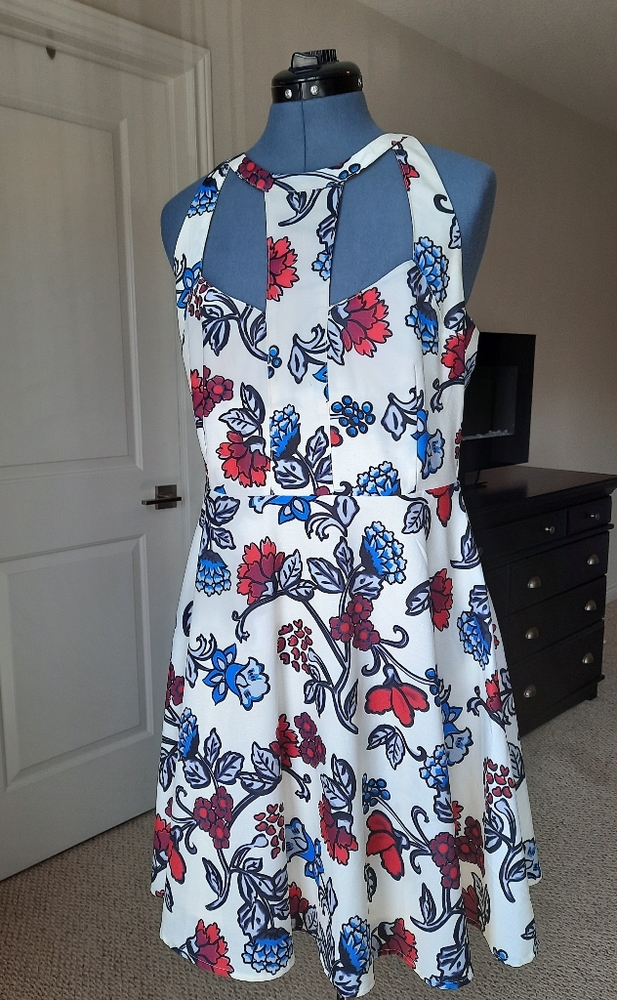 Red white and blue summer dress